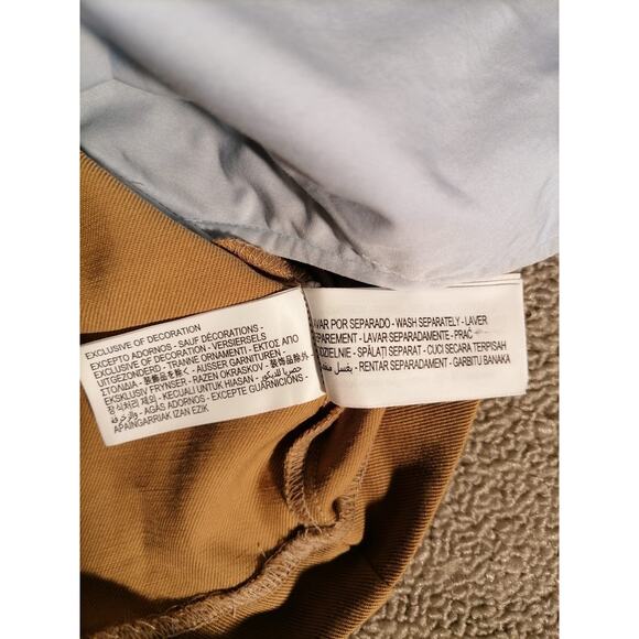 ZARA Medium Female Brown Tan Pleated Skirt with White Layered Hemline Stylish - Picture 6 of 14